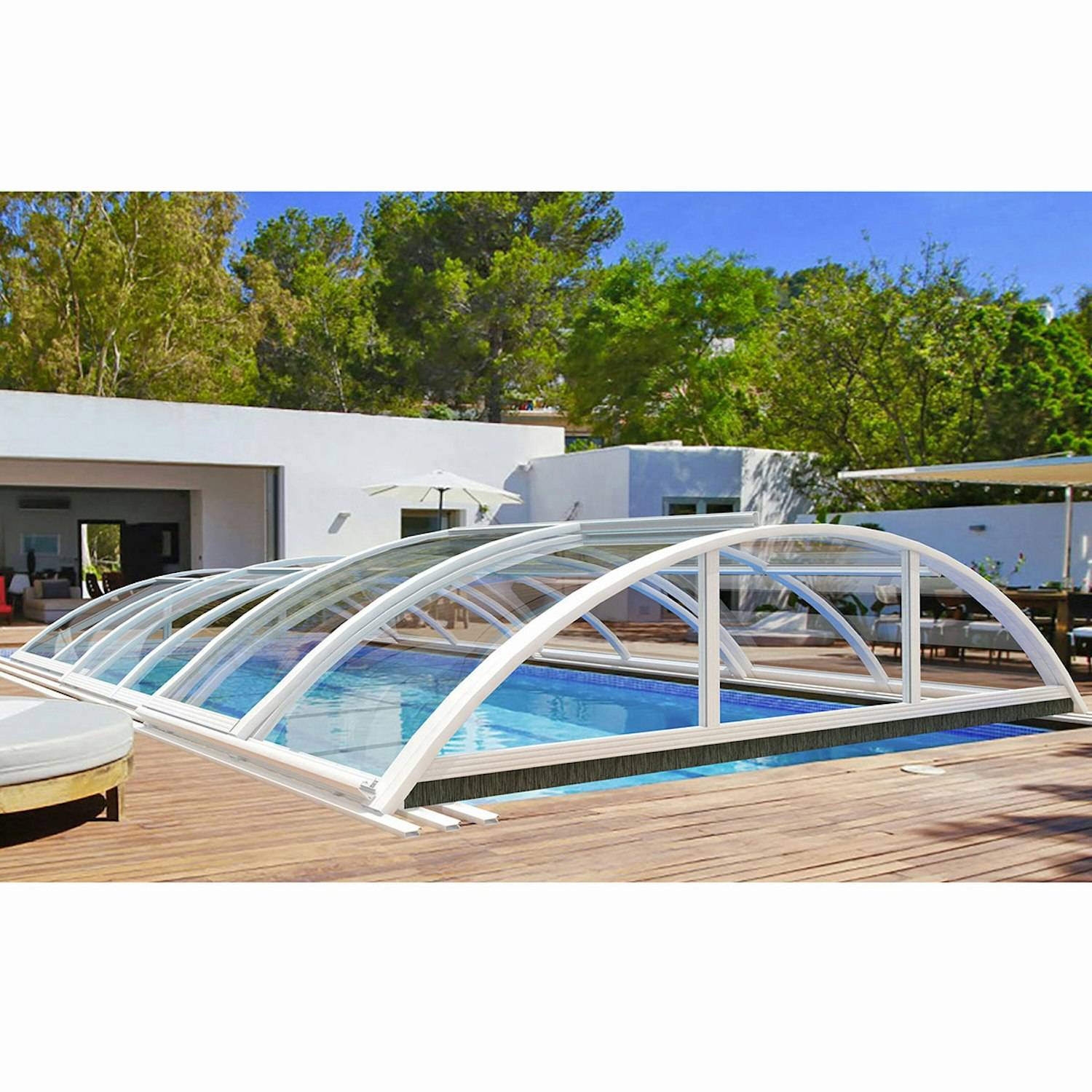 Pooltak Metalcraft 3x6m 4 mm Klar Kanalplast Silver