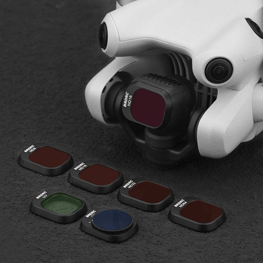 BRDRC Kameraobjektivfilter Justerbart UV CPL ND4 ND8 ND16 ND32 Combo Set för DJI MINI 4 PRO RC Drone Quadcopter