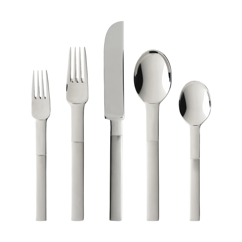 Gense Nobel Bestickset 5 delar - Matt/Blankt stål - 18/8 rostfritt stål