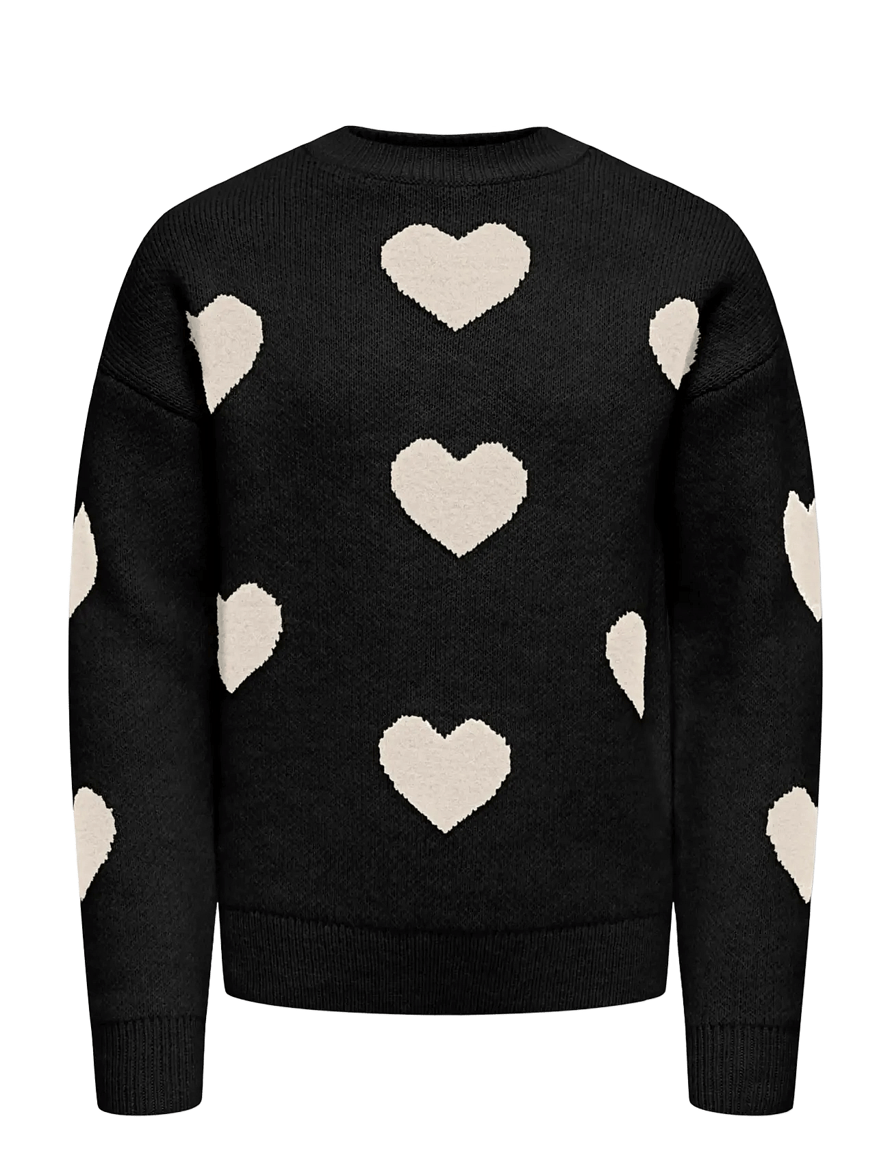 Kids Only Kognaja L/S Flower Pullover Knt - Black - 110-116
