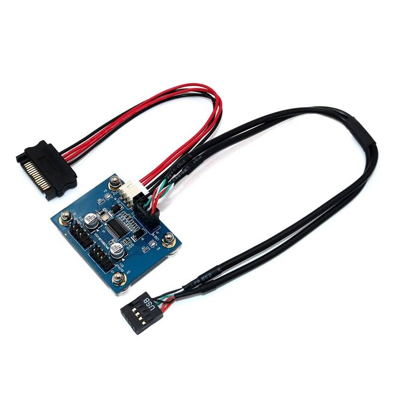 4-- port usb 2.0- hubbmodul med sata-strömkabel och netic-bas 180 grader in för skrivbord, tangentbord, mus, usb-flashenhet
