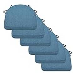 Tvättbart set med knytband, halkfri sittdyna för trädgårdsmatsal eller kontorsstol 2/4/6-pack (beige 40 x 40/45 x 45/50 x 50 cm)