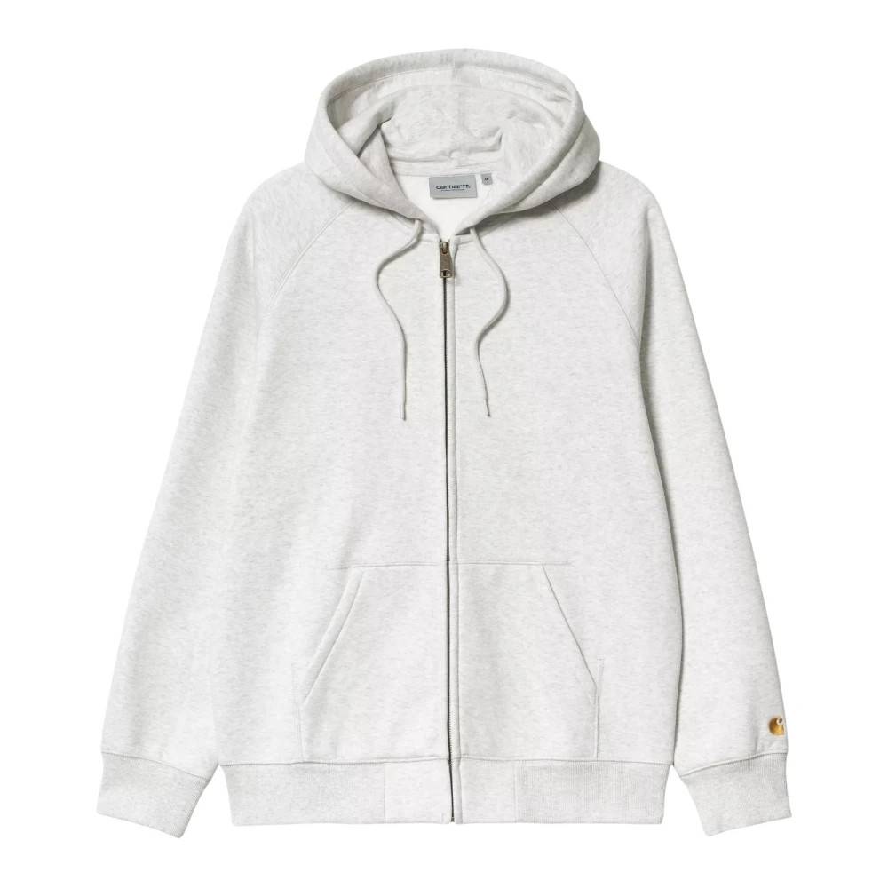 Carhartt Wip Hooded Chase Jacket - Sweatshirts - Herre - Grå - M - Bomuld