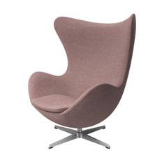 Fritz Hansen Ægget Lænestol Med Fodskammel Stof, Re-Wool Pale Rose (Gratis Fodskammel)