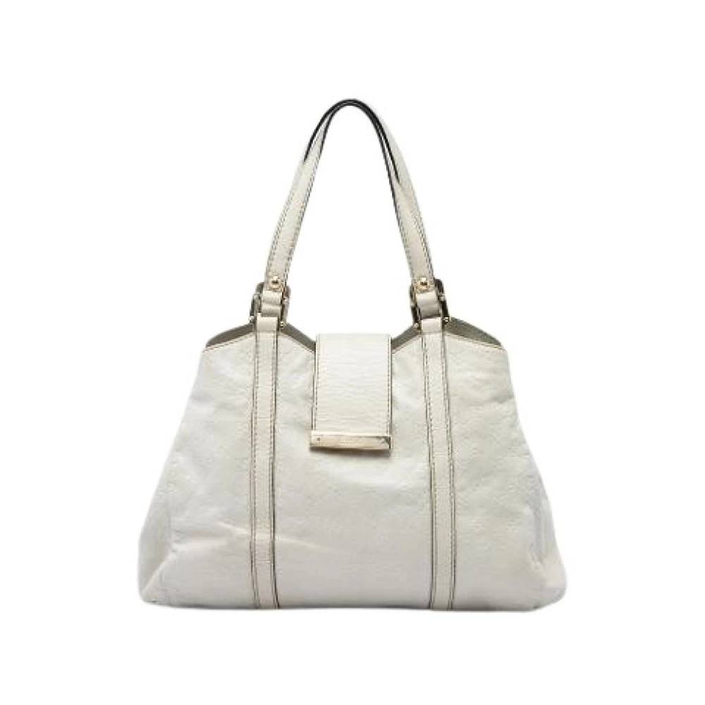Gucci Vintage Pre-owned Ny Dame Tote Taske - Vintage - Dame - Hvid - ONE SIZE - Læder