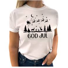 God Jul T-shirt - Vit / L