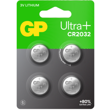 Knappcellsbatteri GP Lithium CR2032 4-pack