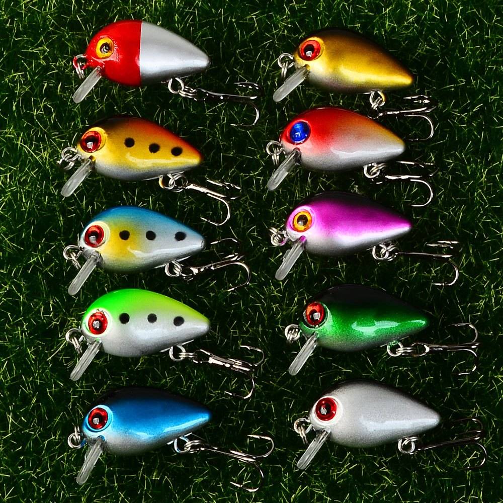 TEMU 10pcs Sinking Mini Chubby Bait Lures Long Casting Lure Bait Artificial Bait Freshwater Sea Fishing