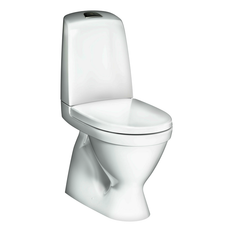 Golvstående WC Gustavsberg 1500 Hygienic Flush med ceramic plus med skruvhål