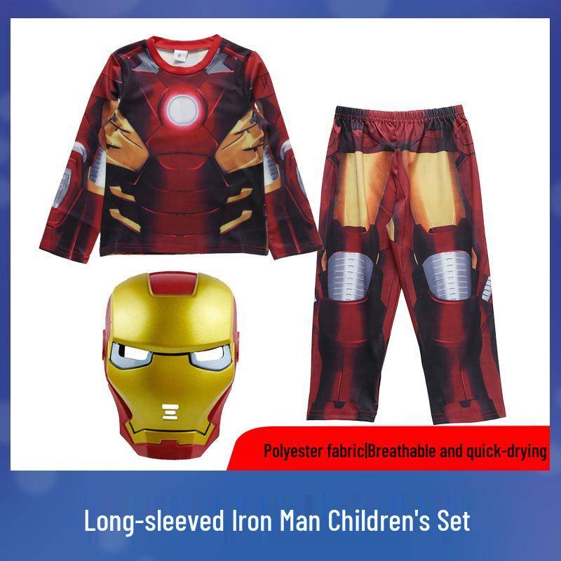 Marvel Iron Man Barn Långärmad Cosplay-set - Pojkar Prestandadräkt 100cm