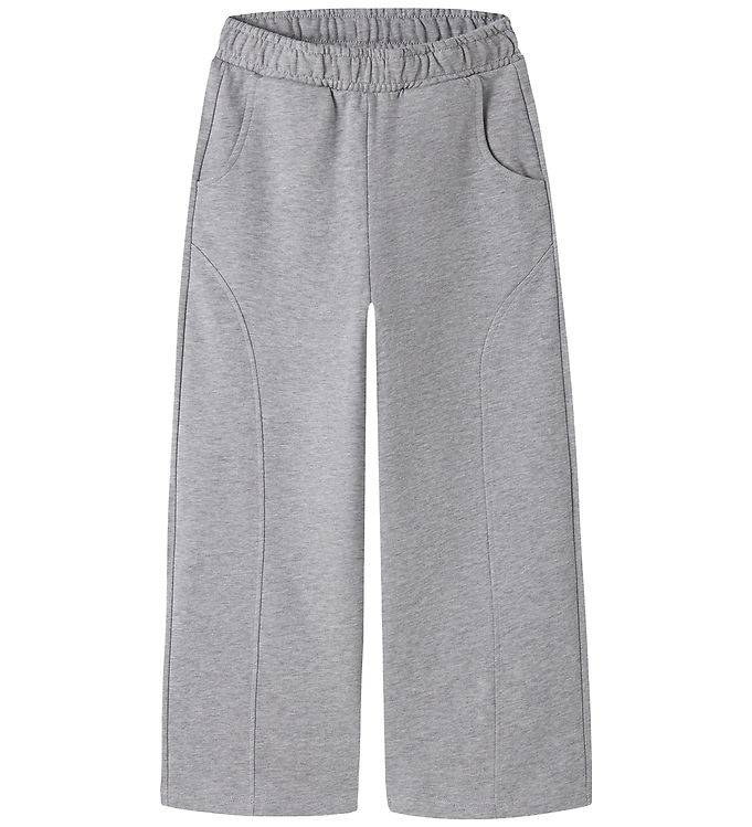 Name It Sweatpants - NkfOsanne - Grey Melange - Name It - 10 år (140) - Sweatpants
