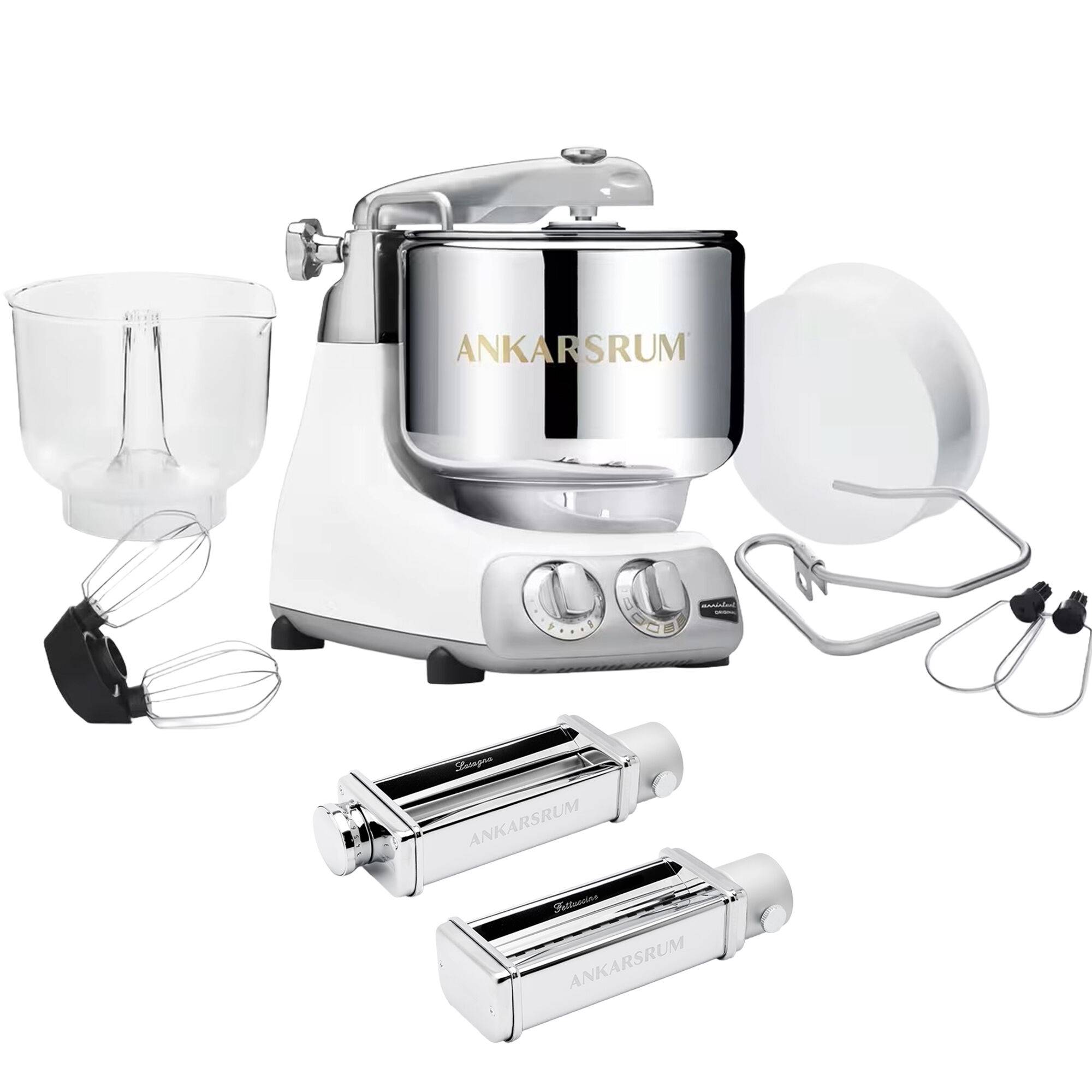 Ankarsrum Assistent Original AKM 6230 köksmaskin och pastakit, glossy white - Glossy white