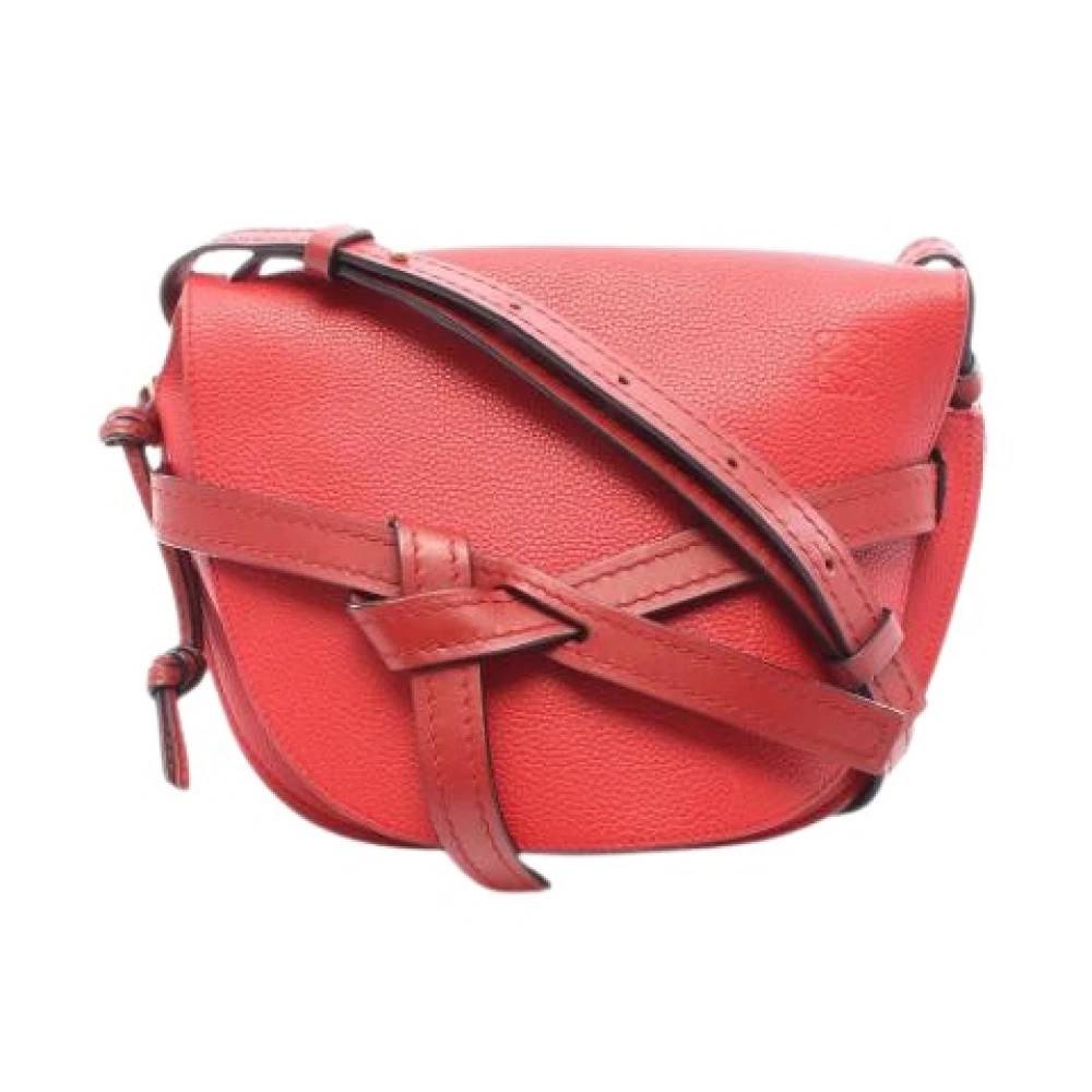 Loewe Pre-owned Pre-owned Skuldertaske - Vintage - Dame - Rød - ONE SIZE - Uld