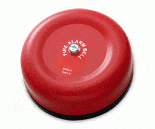 Larmklocka 24V Röd Brandlarm EN54 93dB, 125 mm Diameter