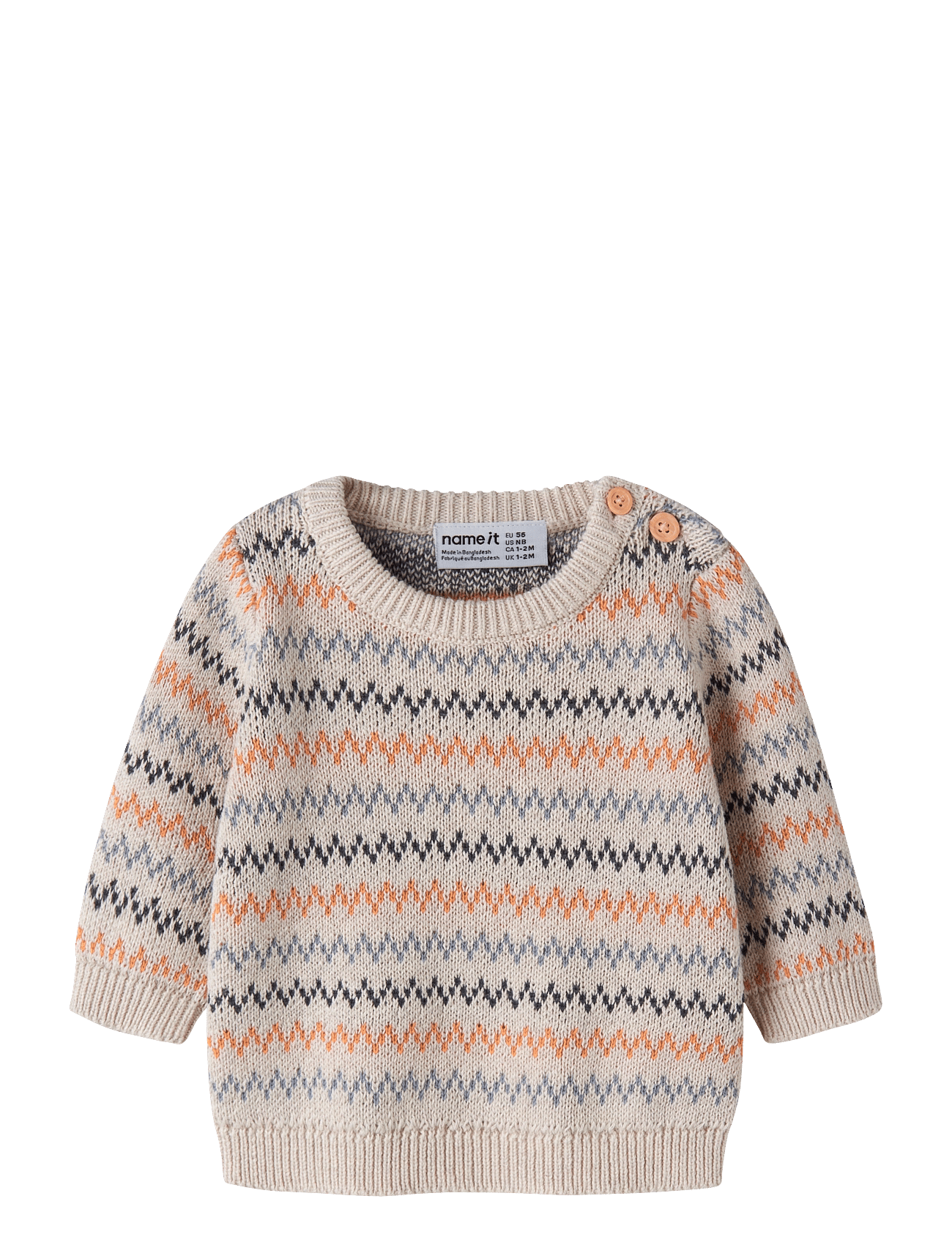 name it Nbmnino Ls Knit - Beige - 56