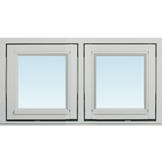 Svenska Fönster SF vridfönster  1080x480mm 2-luft, insida trä utsida trä, 3-glas  (11x5)