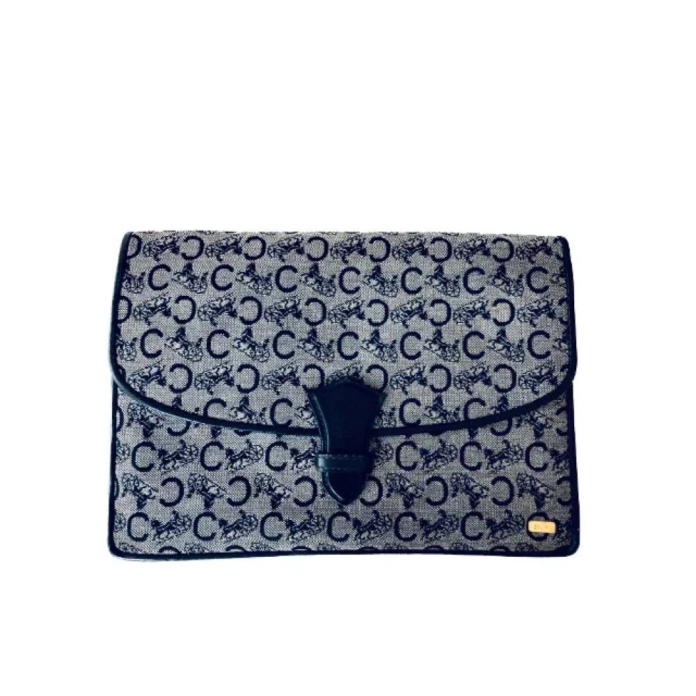 Celine Vintage Pre-owned Laeder celine-tasker - Vintage - Dame - Blå - ONE SIZE - Tyl