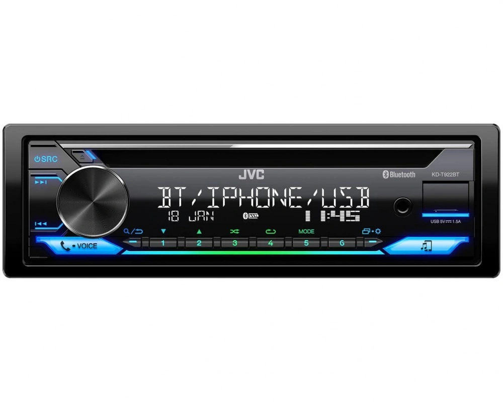 JVC KD-T922BT, bilstereo med Bluetooth och hands