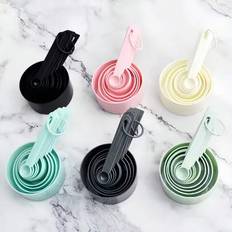 10 st stapelbara skedar: Ett bekvämt och prydligt köksverktyg med plastmåttskedar, återanvändbara måttskedar, plast, bakverktyg, köksmätning, precis m - Multifärgad (Multi-size)