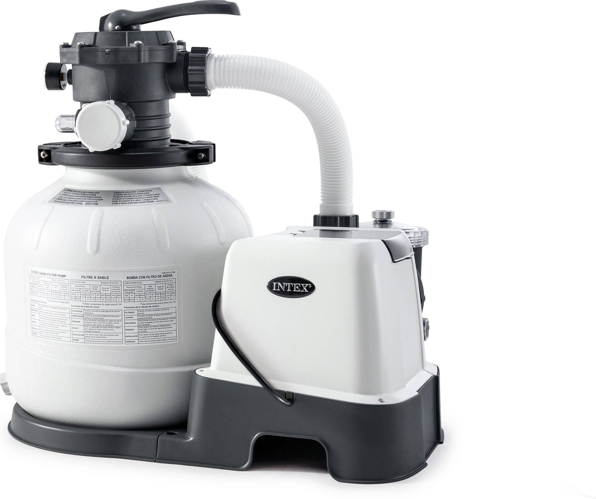 Sandfiltersystem Krystal Clear 6 m³ med saltvattensystem, 1 st.