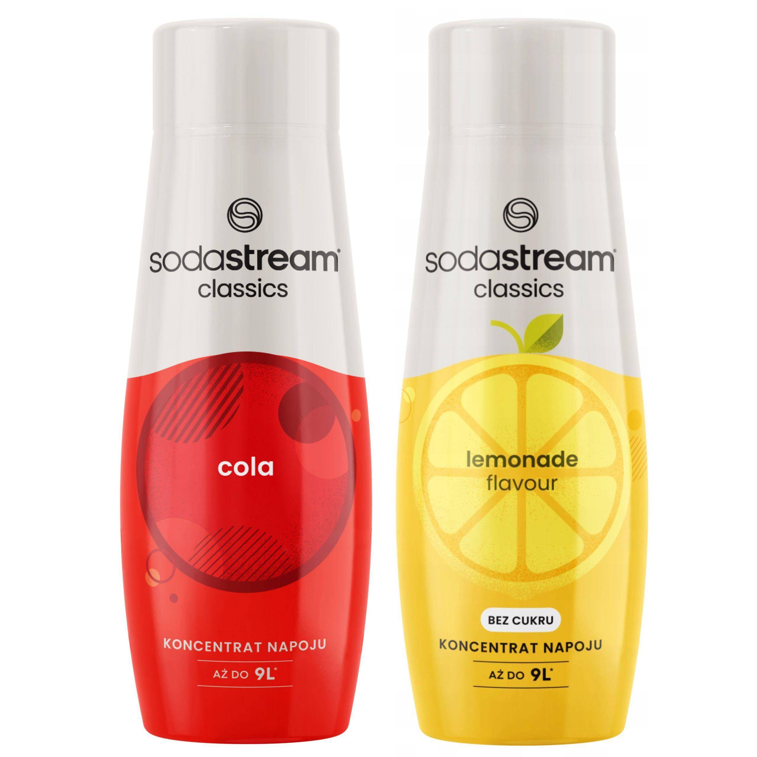 Set of 2 SodaStream concentrates, Cola+Lemonade flavor