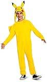 Ej tillämpligt Pikachu barnkostym, officiellt licensierad av Disguise, bekväm passform och detaljerad design, L 10 till 12