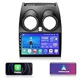 Ossuret Android 12 bilradio stereo passar för Nissan Qashqai J10 (2006–2013), 6 + 64 GB GPS-navigering med QLED-pekskärm Carplay Bluetooth5.0 4G LTE SWC Wifi DSP RDS
