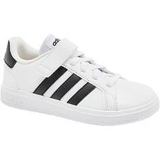 adidas Grand Court 2.0 El K Sneaker - Barn - Färg: Vit-Svart - Storlek 30