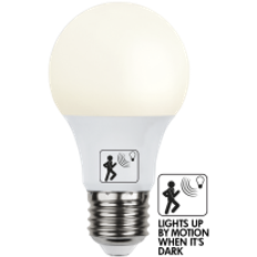 LED lampa E27 | A60 | rörelsesensor | 2700K | 8.8W (60W) [Star Trading]