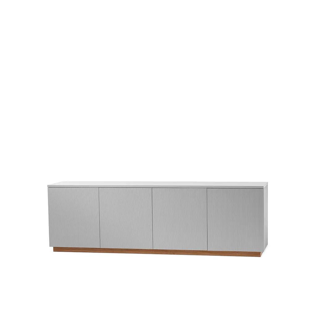 A2 Beam sideboard lysegrå, sokkel i olieret eg.