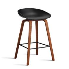 HAY About a Stool - AAS 32 Barstol - Valnød - H:65cm - Sort / Black