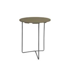 Grythyttan Stålmöbler - Bord 6B Ø60cm varmförzinkat stativ ljusgrön ek - Småbord & Sidobord utomhus - Grön
