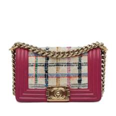 Chanel Vintage, Taske, Dame, Lyserød, ONE SIZE, Uld, Pre-owned Stof chanel-tasker