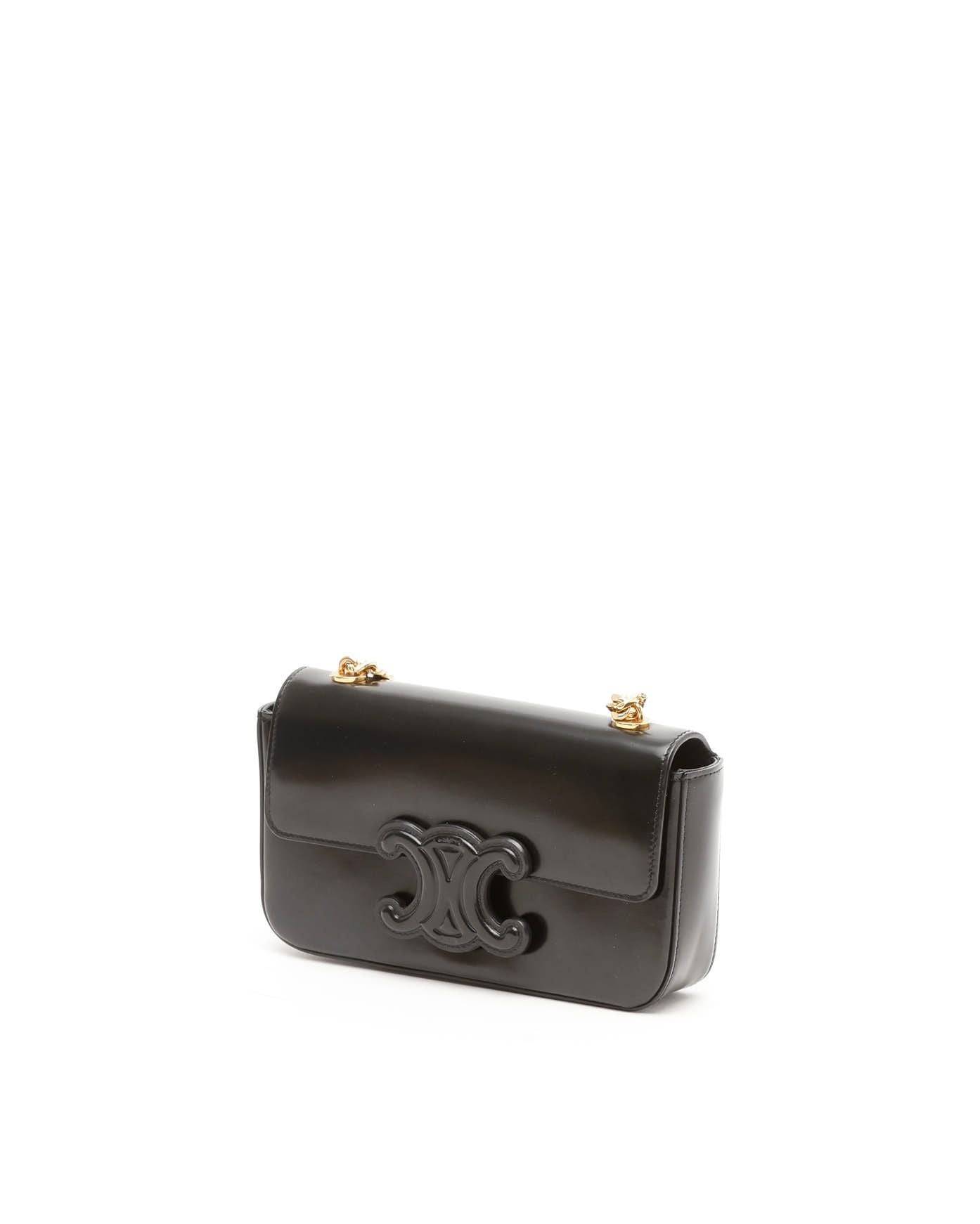 Céline Triomphe Chain Bag - Black - One Size
