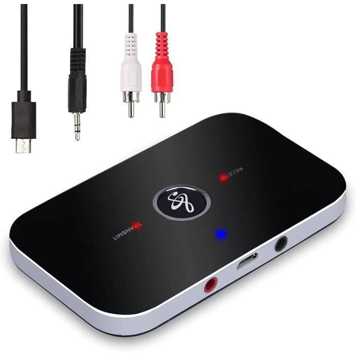 Bluetooth Audio 5.0 Adapter - Ozvavzk - 2-i-1 Sändare Mottagare - 10m räckvidd - 10h batteritid