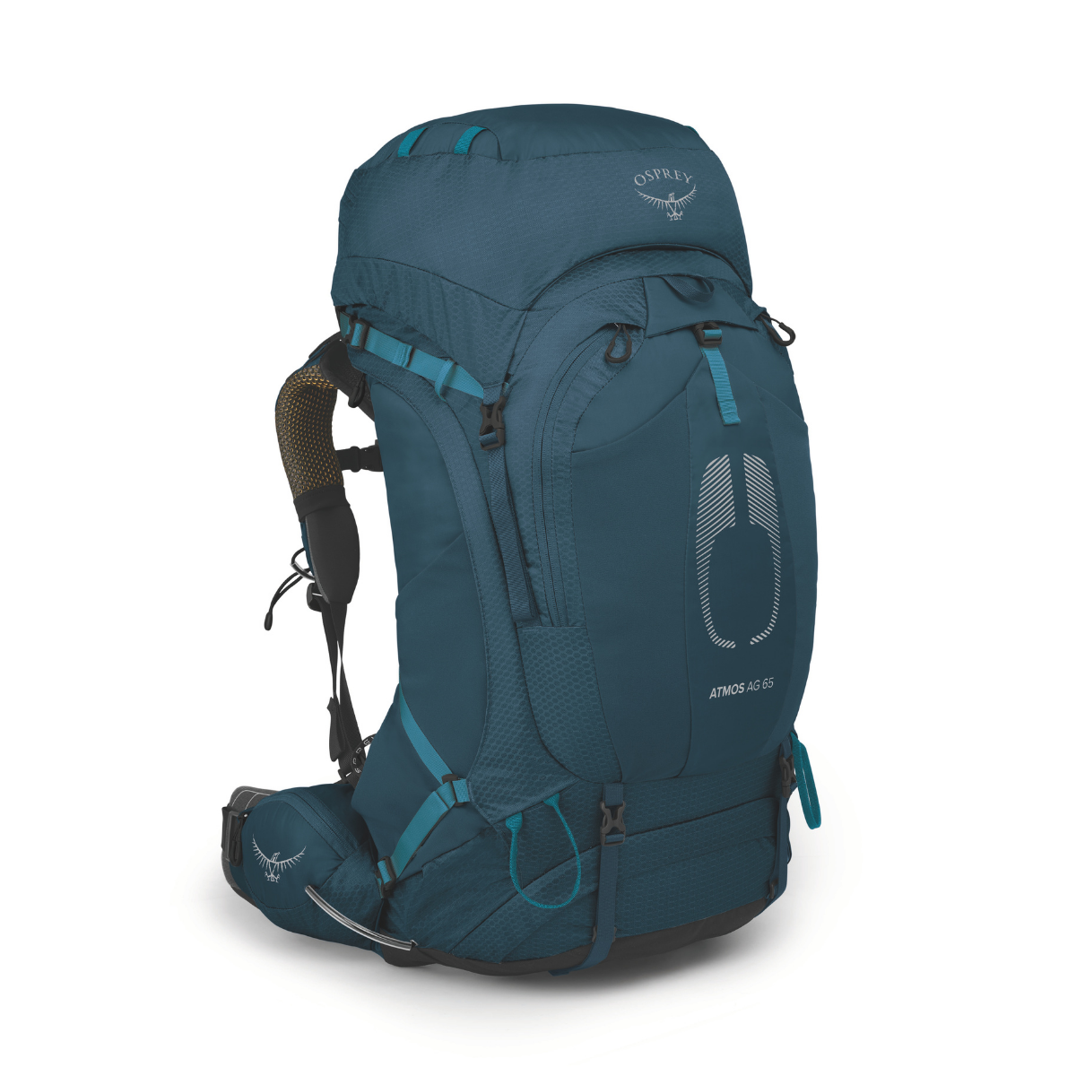 Osprey Atmos Ag 65 L Vandrerygsæk, Herre (Venturi Blue) - Blå - S/m.