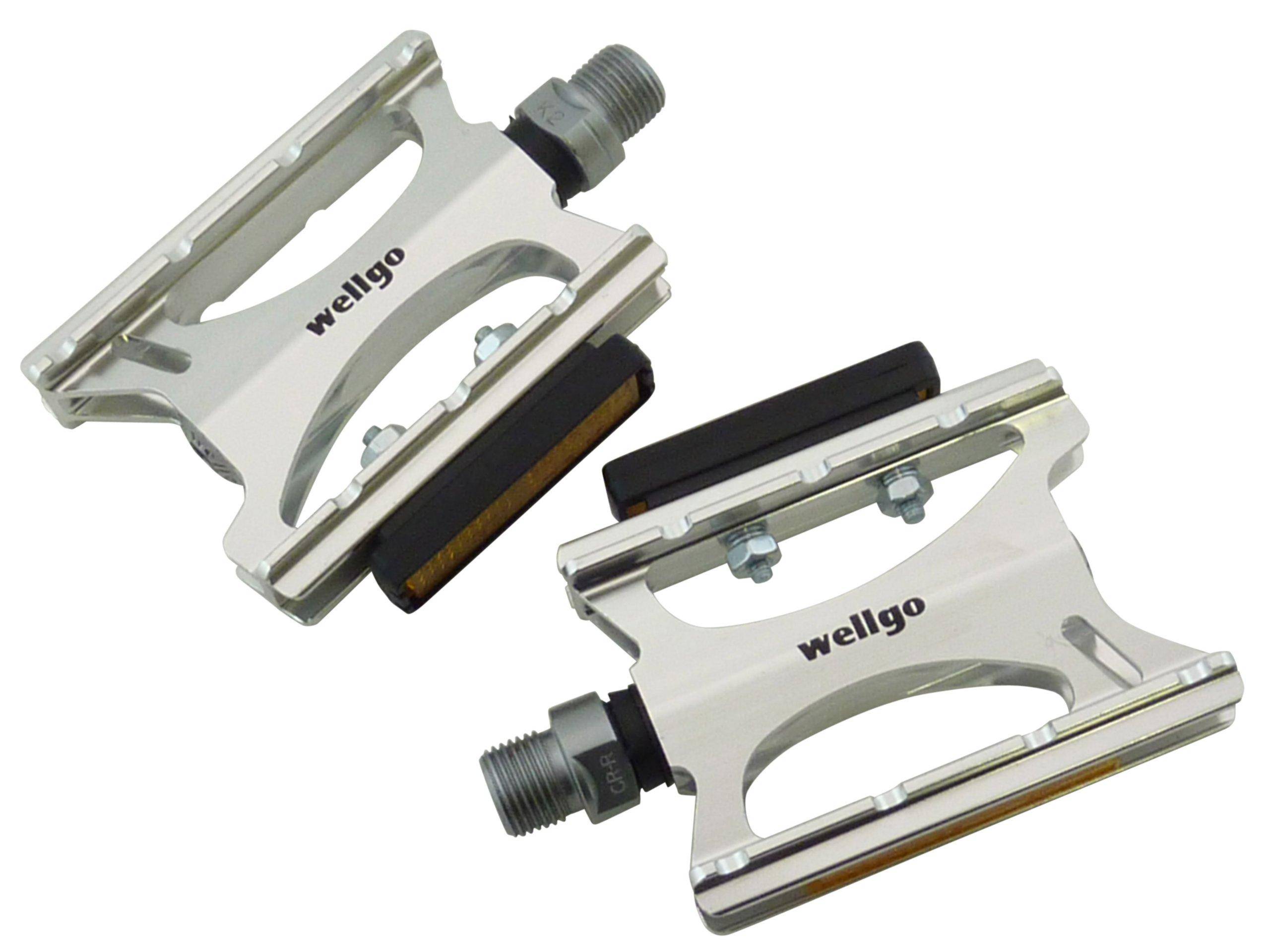 Ruler Aluminum Pedals for Road Bikes, Silver, LU-C16