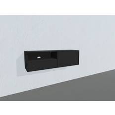 Square Classic TV-bord - opstilling 53 (dybde: 34 cm, sortmalet front, sortmalet korpus, malet træ korpus)