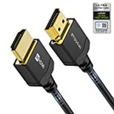 Stouchi Ultratunn 8K HDMI 2.1-kabel, 1,5 m, Hyper Slim HDMI 2.1-kabel, extremt flexibel 8K HDMI-kabel, stöder 10K 8K 120 4K 120 144 Hz, eARC HDR10 4:4:4 HDCP 2.2 och 2.3 Dolby, kompatibel med