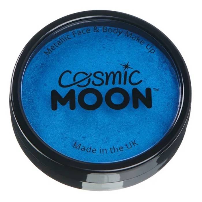 Metallic ansigts og kropsmaling Moon Creations - blå 36g.