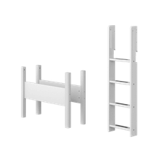Lige Stige Og Ben Til Højseng 143 Cm, 90 Cm, Hvid