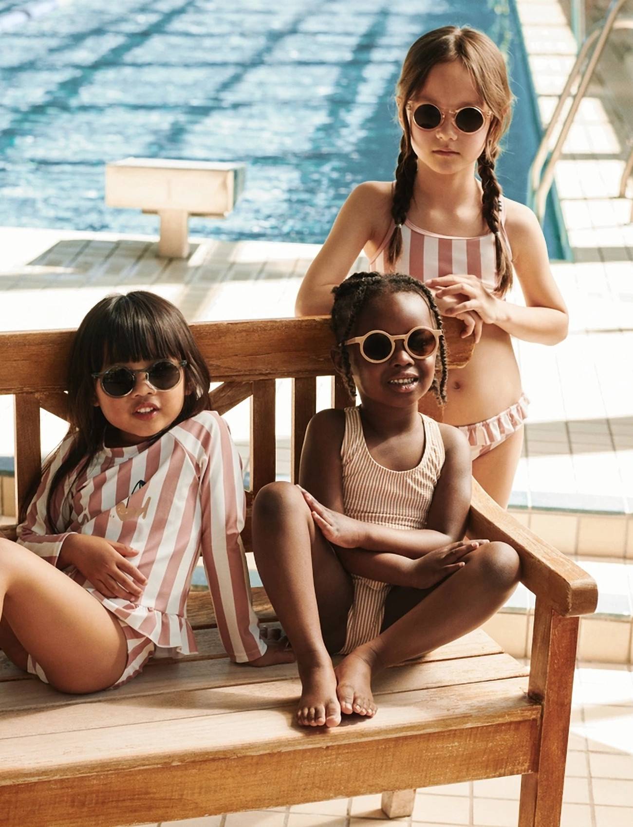 Liewood Dagny Stripe Swim Set - Pink - 92