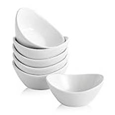 Swuut keramik dip skålar set med 15 ml vit dip pinch-skål, sojasåsrätter, miniskålar för karaffär bräda, sushi, tomatsås, BBQ och festtillbehör (vit)