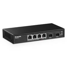 MokerLink 4 Port 2.5G Ethernet Switch mit 2 Port 10G SFP+ Slot, 4 x 2.5G Base-T Ports kompatibel mit 10/100/1000Mbps, Metall Unmanaged Fanless Small Network Switch