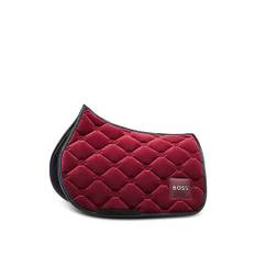 Equestrian jumping saddle pad in velvet