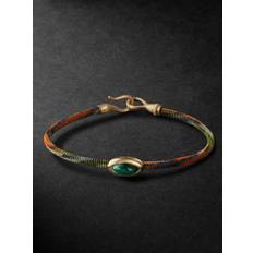 OLE LYNGGAARD COPENHAGEN - Life Gold, Malachite and Cord Bracelet - Men - Multi - 18