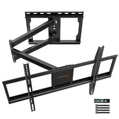 WHYFONE TV Wandhalterung Schwenkbar für 32-75 Zoll Fernseher, Fernseher Wandhalter Neigbar Vollbewegung TV Halterung mit 838mm Langem Gelenkarm für Flach & Curved TV bis zu 45kg max. VESA 600x400mm