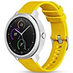 Vobafe 20 mm rem kompatibel med Garmin Vivoactive 3-rem, mjukt silikonrem ersättningsarmband för Garmin Vivoactive 3 Music/Venu/Vivomove 3/Luxe/Style/HR/Forerunner 245/645 Music, mango