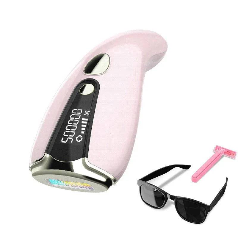 IPL LaIPL-laserhårborttagningsenhet med 999 999 blixtar för hudföryngring och hårborttagningser Hair Removal Device With 999 999 Flashes For Skin Rejuvenation & Hair Removal - Pink / AU