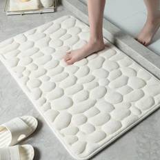 Absorberende Bademåtte med Skridsikker Bund (Farve: Hvid, Størrelse: 50 x 80 cm)